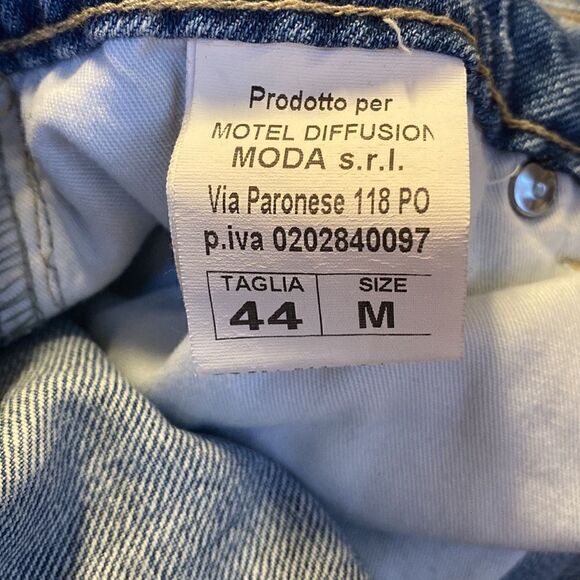 Motel. Denim Jeans with white belt - Picture 5 of 7